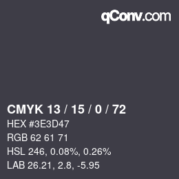 Color code: CMYK 13 / 15 / 0 / 72 | qconv.com