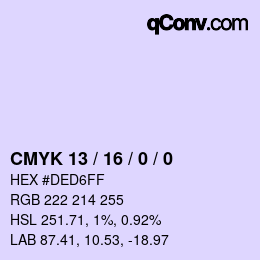 Color code: CMYK 13 / 16 / 0 / 0 | qconv.com