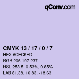 Color code: CMYK 13 / 17 / 0 / 7 | qconv.com