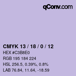 Color code: CMYK 13 / 18 / 0 / 12 | qconv.com
