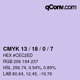 Color code: CMYK 13 / 18 / 0 / 7 | qconv.com