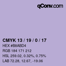 Color code: CMYK 13 / 19 / 0 / 17 | qconv.com