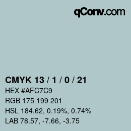 カラーコード: CMYK 13 / 1 / 0 / 21 | qconv.com