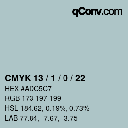 カラーコード: CMYK 13 / 1 / 0 / 22 | qconv.com