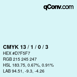 Color code: CMYK 13 / 1 / 0 / 3 | qconv.com