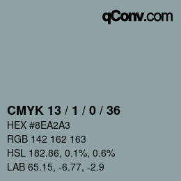 Color code: CMYK 13 / 1 / 0 / 36 | qconv.com