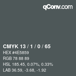 カラーコード: CMYK 13 / 1 / 0 / 65 | qconv.com