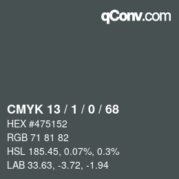 颜色代码: CMYK 13 / 1 / 0 / 68 | qconv.com