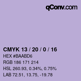 Código de color: CMYK 13 / 20 / 0 / 16 | qconv.com