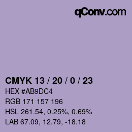 Color code: CMYK 13 / 20 / 0 / 23 | qconv.com