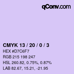 Color code: CMYK 13 / 20 / 0 / 3 | qconv.com