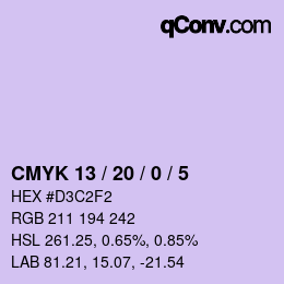 Color code: CMYK 13 / 20 / 0 / 5 | qconv.com