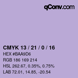 Color code: CMYK 13 / 21 / 0 / 16 | qconv.com