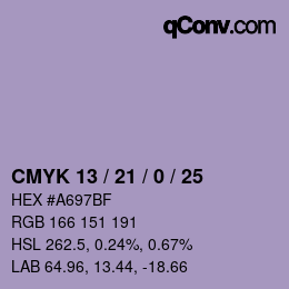 Color code: CMYK 13 / 21 / 0 / 25 | qconv.com