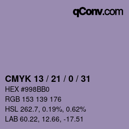 Color code: CMYK 13 / 21 / 0 / 31 | qconv.com
