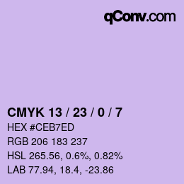 カラーコード: CMYK 13 / 23 / 0 / 7 | qconv.com