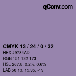 颜色代码: CMYK 13 / 24 / 0 / 32 | qconv.com
