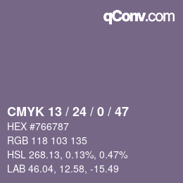 颜色代码: CMYK 13 / 24 / 0 / 47 | qconv.com