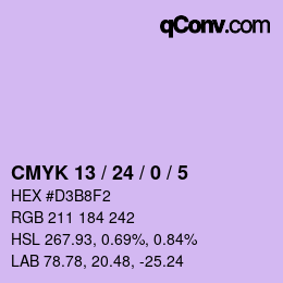 Color code: CMYK 13 / 24 / 0 / 5 | qconv.com