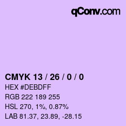Color code: CMYK 13 / 26 / 0 / 0 | qconv.com