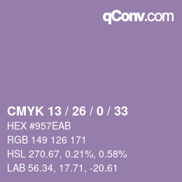 Color code: CMYK 13 / 26 / 0 / 33 | qconv.com