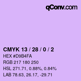 Color code: CMYK 13 / 28 / 0 / 2 | qconv.com