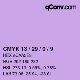 カラーコード: CMYK 13 / 29 / 0 / 9 | qconv.com
