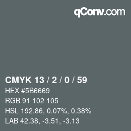 颜色代码: CMYK 13 / 2 / 0 / 59 | qconv.com