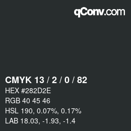 Color code: CMYK 13 / 2 / 0 / 82 | qconv.com