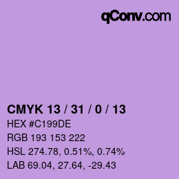 颜色代码: CMYK 13 / 31 / 0 / 13 | qconv.com