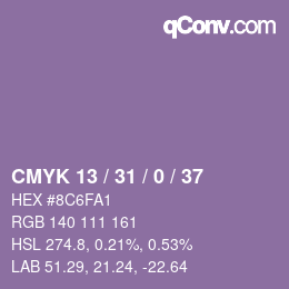 Color code: CMYK 13 / 31 / 0 / 37 | qconv.com