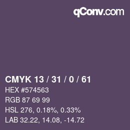 Color code: CMYK 13 / 31 / 0 / 61 | qconv.com