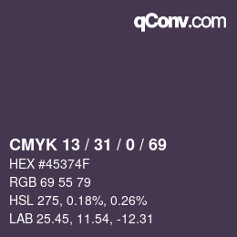 カラーコード: CMYK 13 / 31 / 0 / 69 | qconv.com