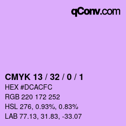 カラーコード: CMYK 13 / 32 / 0 / 1 | qconv.com