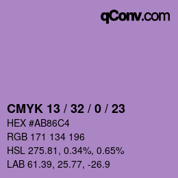 Color code: CMYK 13 / 32 / 0 / 23 | qconv.com