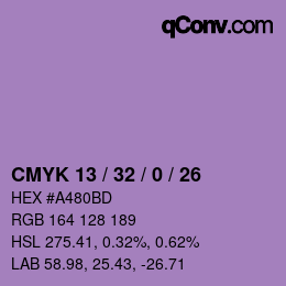 Color code: CMYK 13 / 32 / 0 / 26 | qconv.com