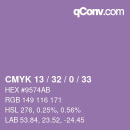 Color code: CMYK 13 / 32 / 0 / 33 | qconv.com