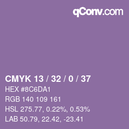 カラーコード: CMYK 13 / 32 / 0 / 37 | qconv.com