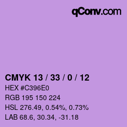 Color code: CMYK 13 / 33 / 0 / 12 | qconv.com