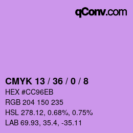 Color code: CMYK 13 / 36 / 0 / 8 | qconv.com