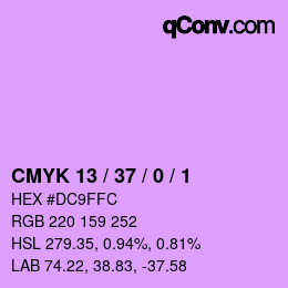 カラーコード: CMYK 13 / 37 / 0 / 1 | qconv.com