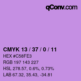 Color code: CMYK 13 / 37 / 0 / 11 | qconv.com