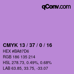 Farbcode: CMYK 13 / 37 / 0 / 16 | qconv.com