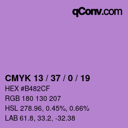 颜色代码: CMYK 13 / 37 / 0 / 19 | qconv.com