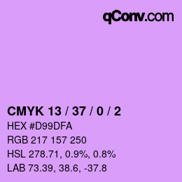 カラーコード: CMYK 13 / 37 / 0 / 2 | qconv.com