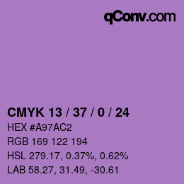 カラーコード: CMYK 13 / 37 / 0 / 24 | qconv.com