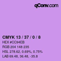 Color code: CMYK 13 / 37 / 0 / 8 | qconv.com