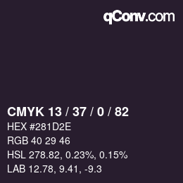 Color code: CMYK 13 / 37 / 0 / 82 | qconv.com