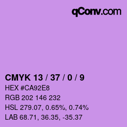 カラーコード: CMYK 13 / 37 / 0 / 9 | qconv.com