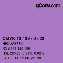 颜色代码: CMYK 13 / 39 / 0 / 23 | qconv.com